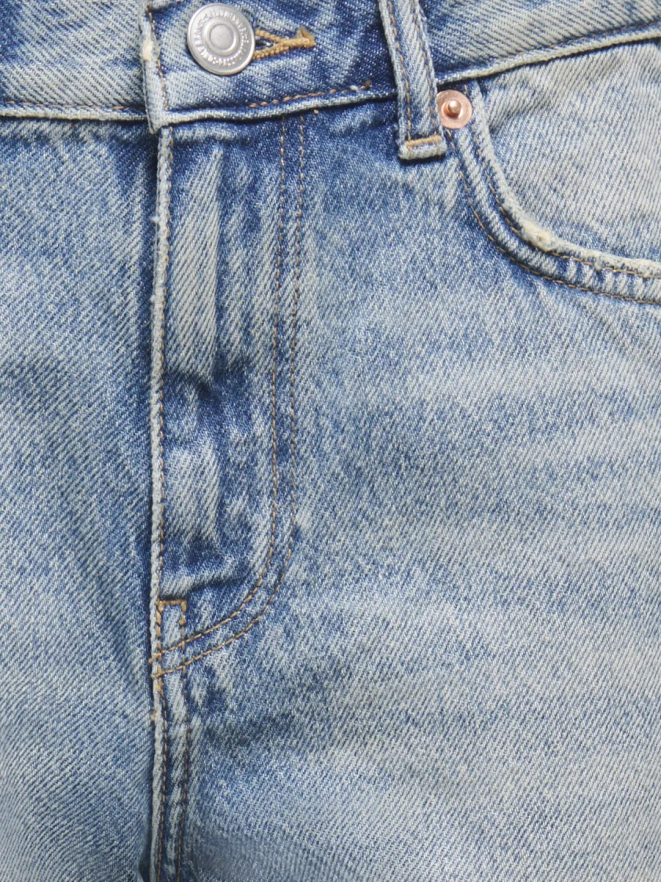 Only & Sons Junior straight regular jeansshort medium blue denim, foto 6