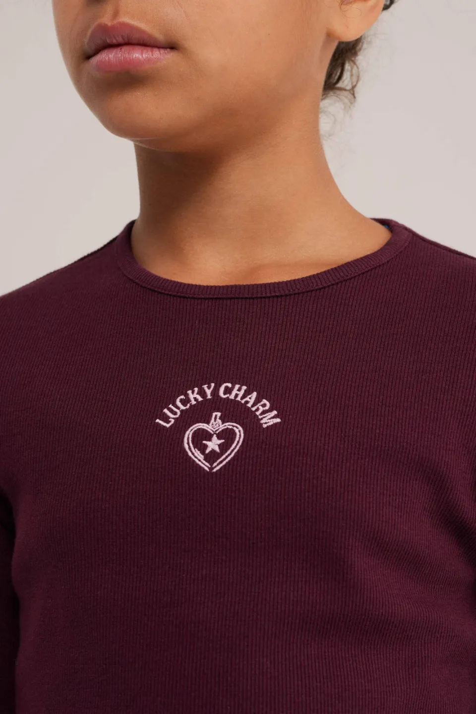 WE Fashion longsleeve donkerpaars, foto 4