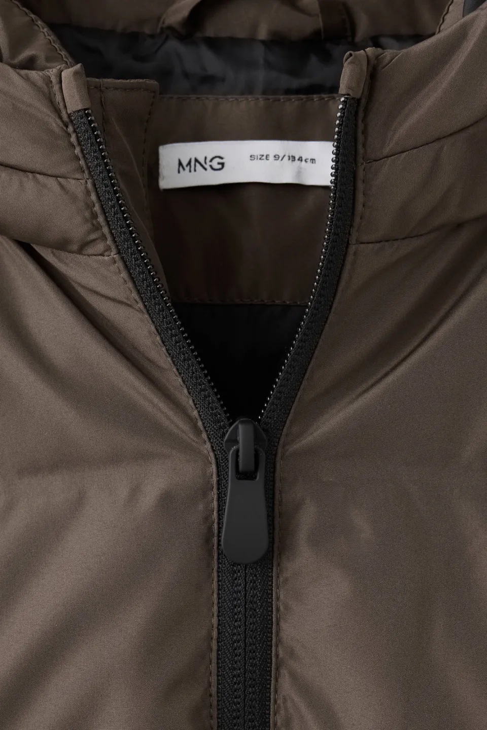 Mango Kids gewatteerde winterjas donkerbruin, foto 5