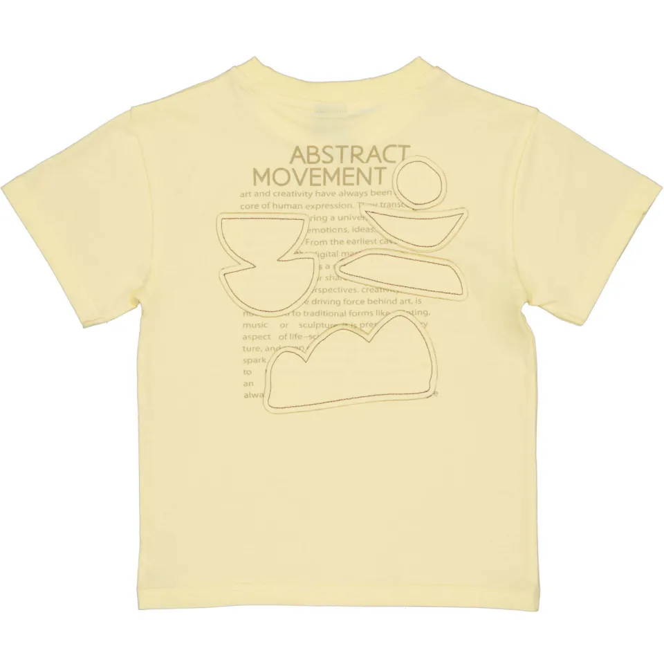 Levv Little T-shirt met backprint lichtgeel, foto 4