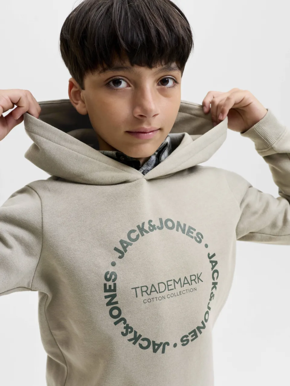 Jack & Jones JUNIOR sweater met logo - grijsgroen, foto 5