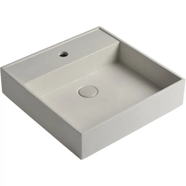 Sapho Quadrado wastafel zandkleur Wit