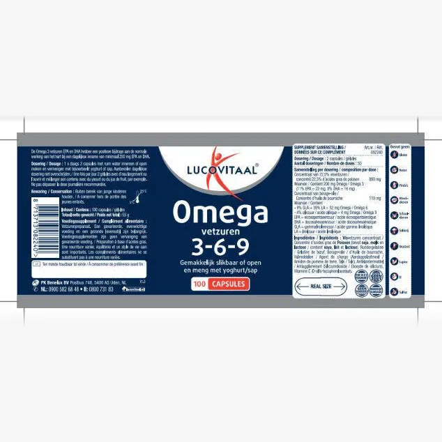 Lucovitaal Omega 3-6-9 complex - 100capsules, foto 2
