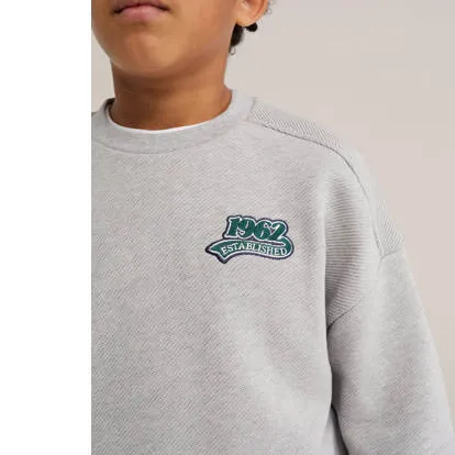 WE Fashion sweater met patches - lichtgrijs, foto 5