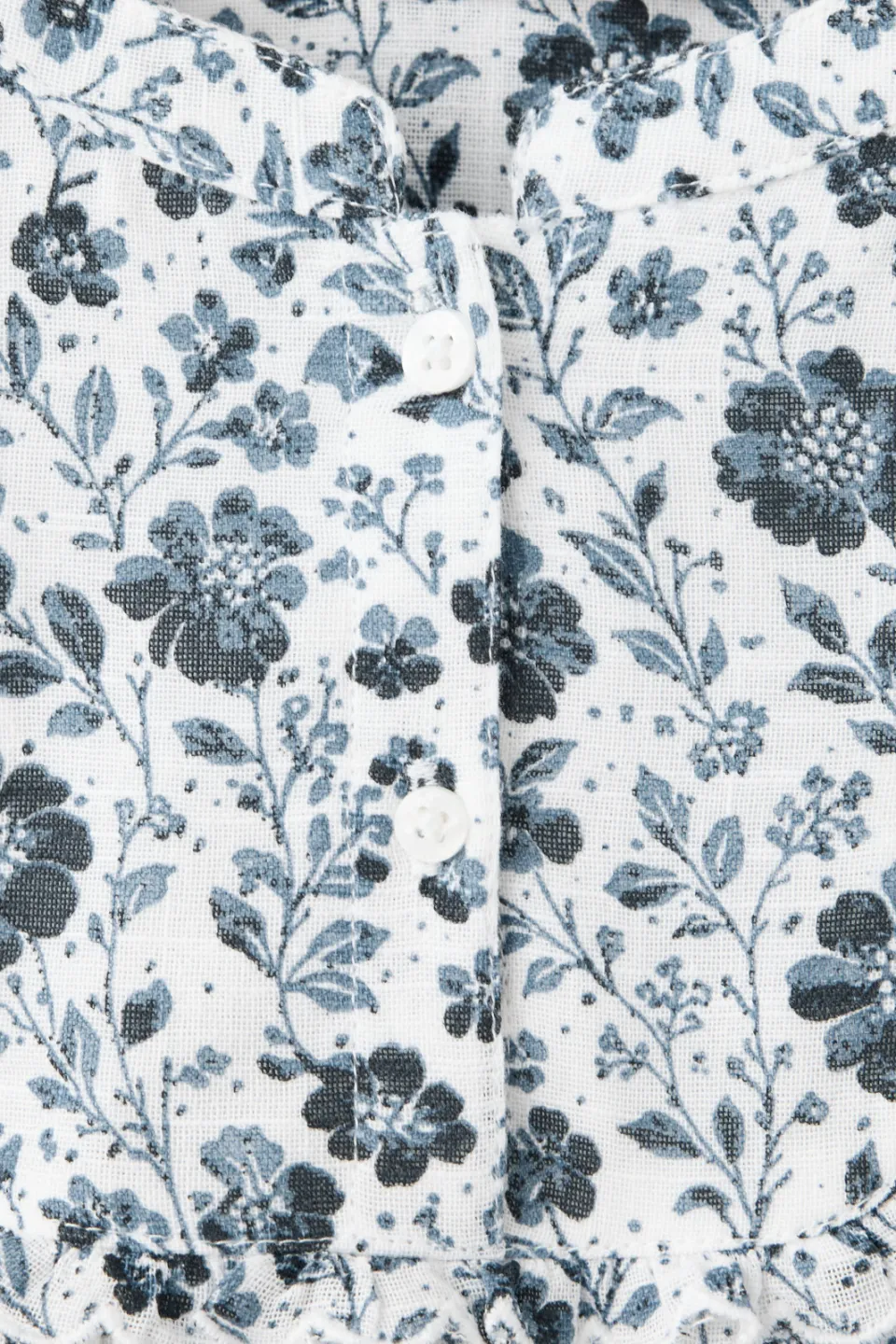 Mango gebloemde babyjurk donkerblauw/ecru, foto 5