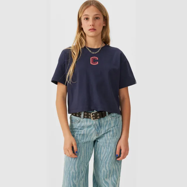 Coolcat Zhara T-shirt donkerblauw