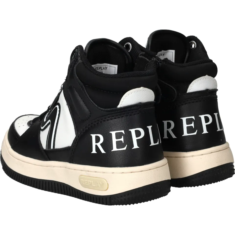 Replay Epic Jr Mid 4 hoge sneaker zwart, foto 4