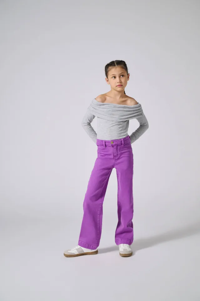 Only KOGEMILY flared broek paars