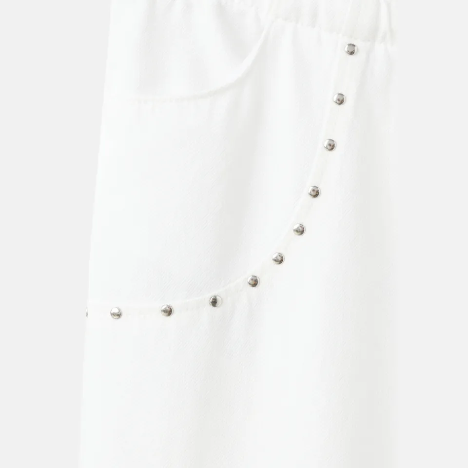 Mango Kids casual broek met studs wit, foto 6