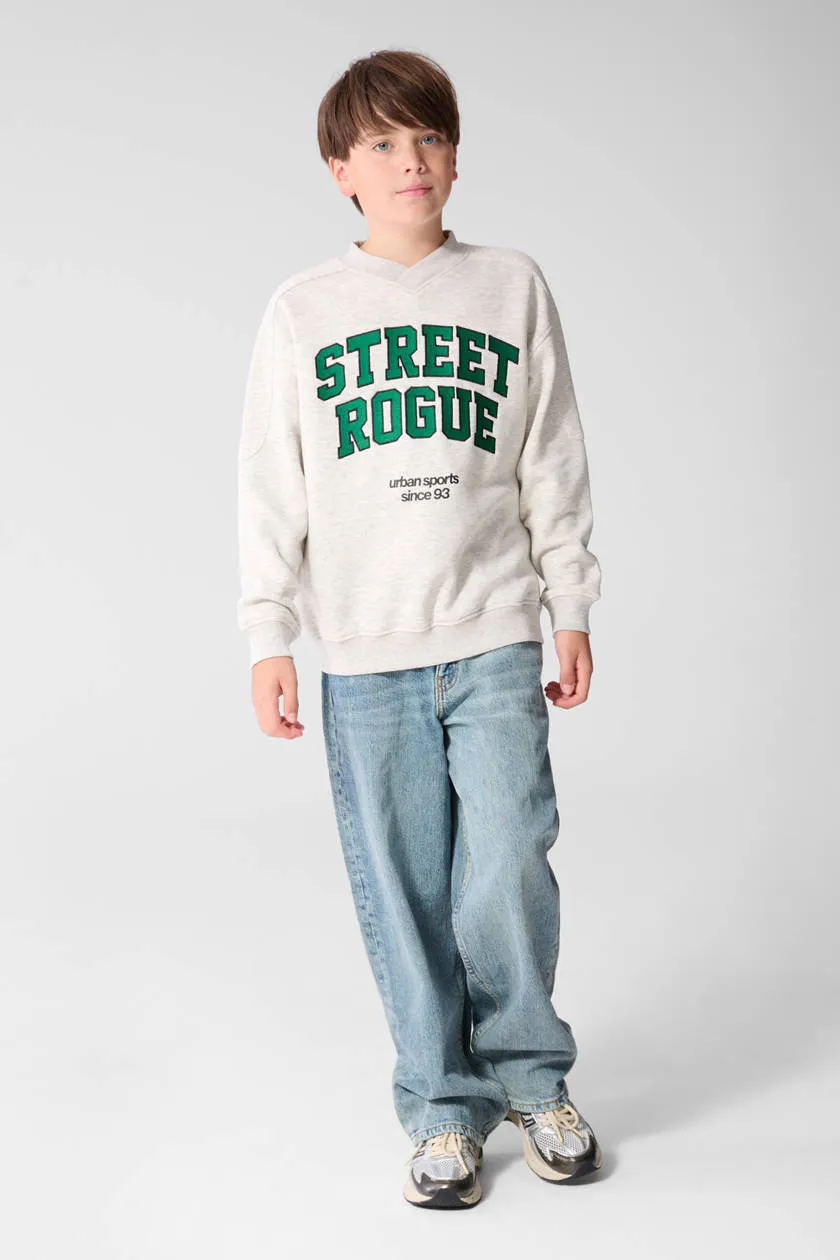 Shoeby sweater met tekst - grijs/groen, foto 4