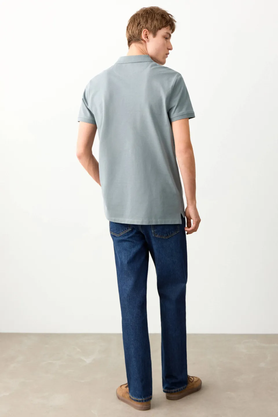 Mango TEEN polo grijsblauw, foto 3