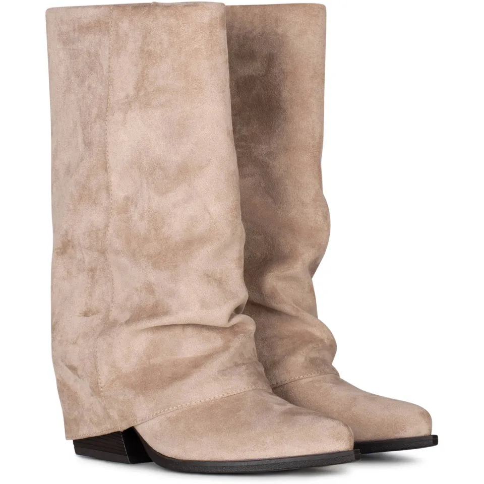 POSH by Poelman Lois cowboylaarzen met flap taupe, foto 4