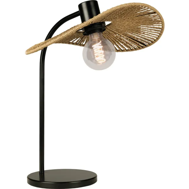 EGLO Siruela Tafellamp - E27 - 46,5 cm - Bruin|Zwart - Papier Zwart;Lichtbruin;