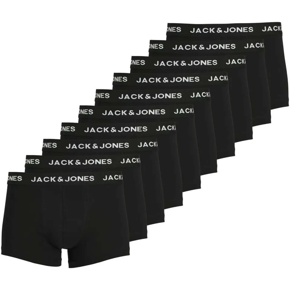 Jack & Jones Solid boxershorts 10-pack zwart, foto 3
