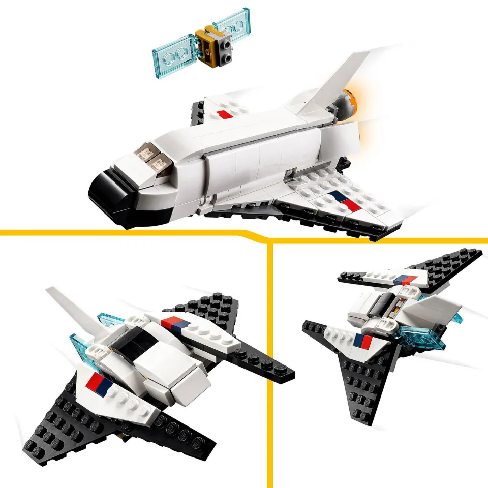 Lego Creator 3-in-1 Space Shuttle - Ruimteschip-Astronaut Speelgoed voor Kinderen 31134