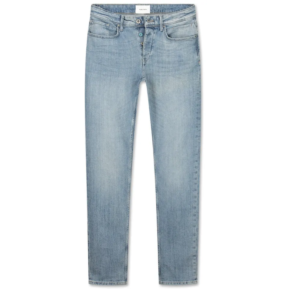 Pure Path Ryan slim fit jeans denim light blue, foto 2