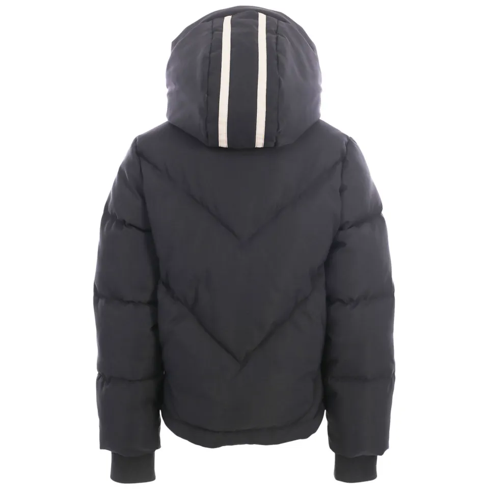 LOOXS 10sixteen gewatteerde gestreepte quilted winterjas - zwart, foto 4