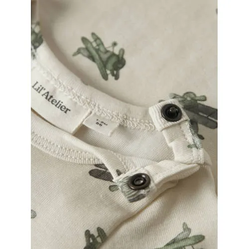 Lil' Atelier BABY romper ecru Jongens Stretchkatoen Ronde hals All over print, foto 3
