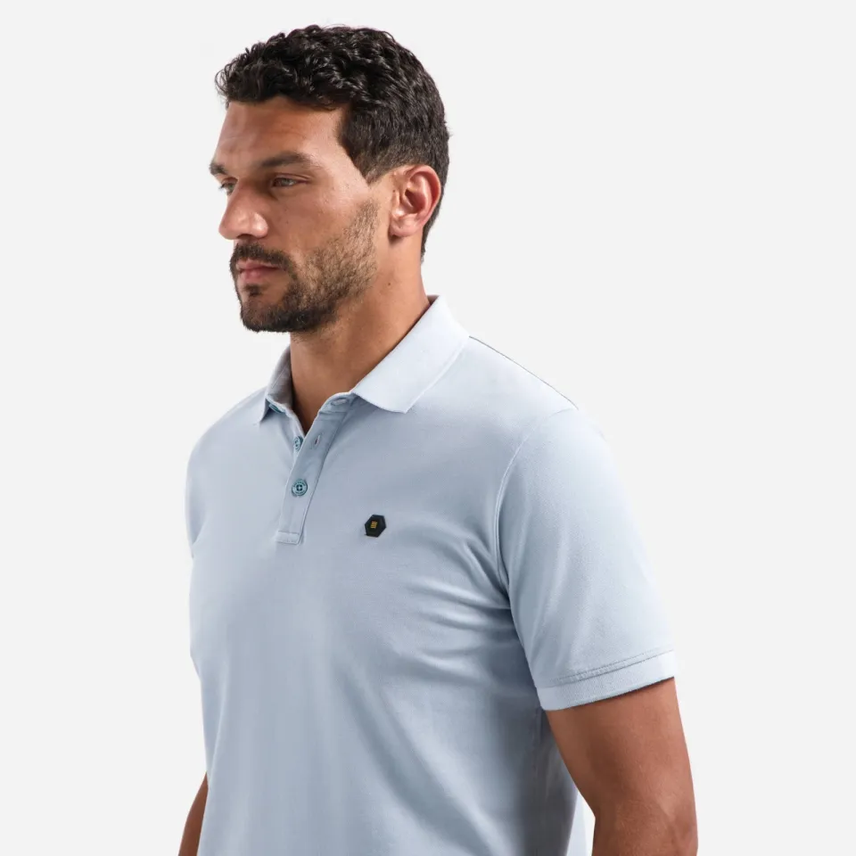 No Excess regular polo lichtblauw dusty blue, foto 6