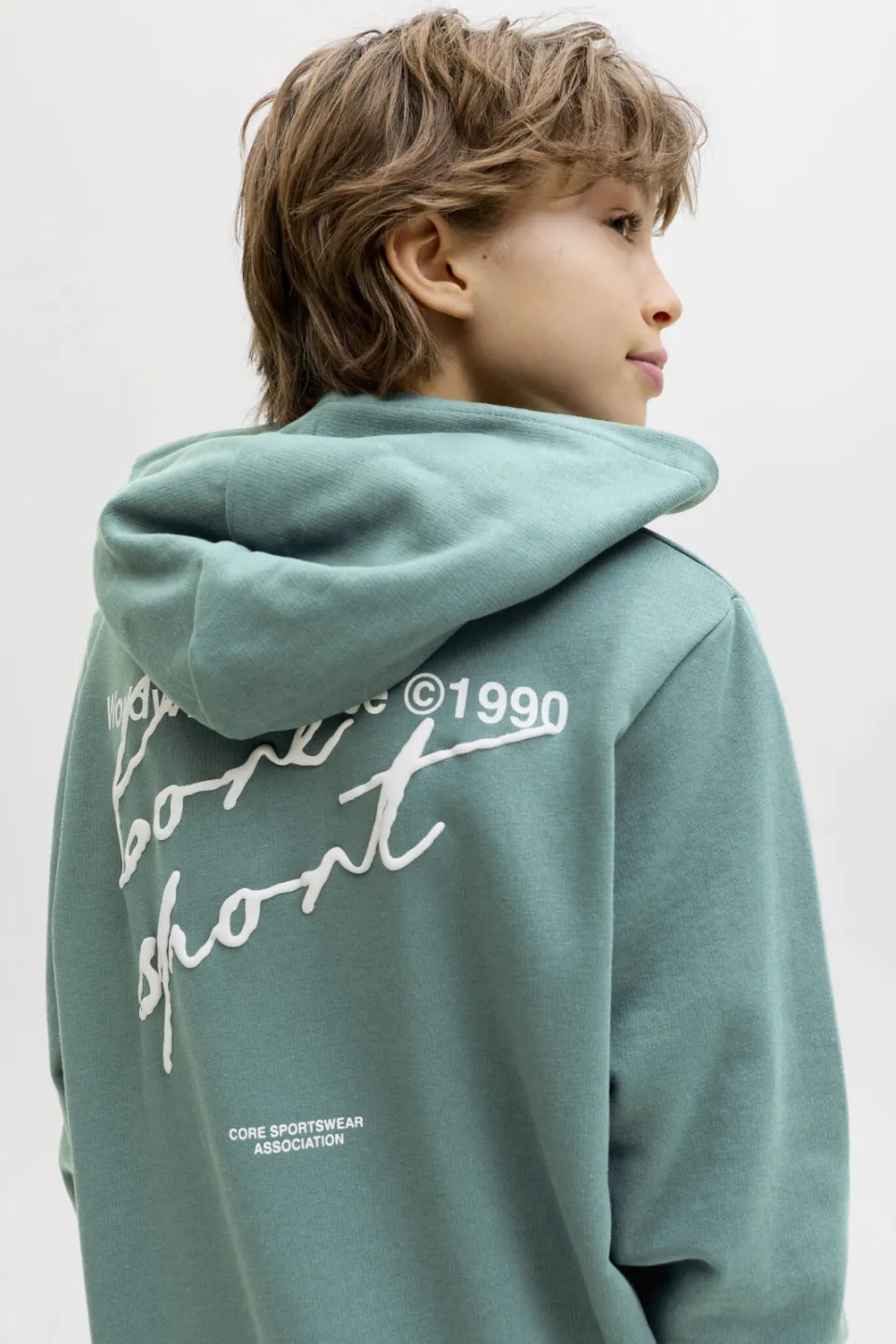 Jack & Jones JUNIOR hoodie met backprint groen, foto 5
