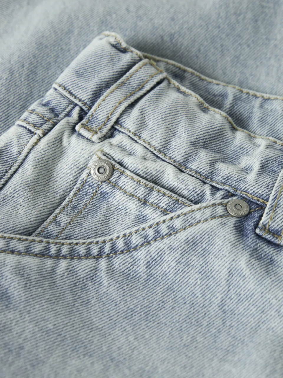 NAME IT KIDS straight leg jeans light blue denim, foto 6