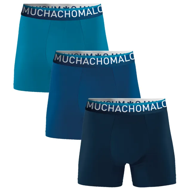 Muchachomalo Heren 3-pack Boxershorts Licht Katoen Blauw