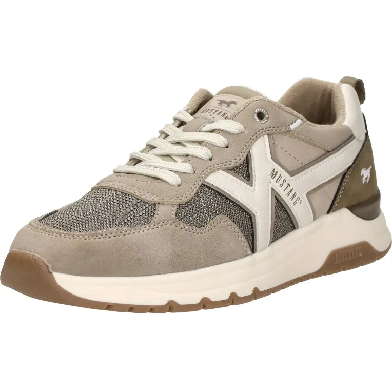 Mustang sneakers laag beige, foto 3