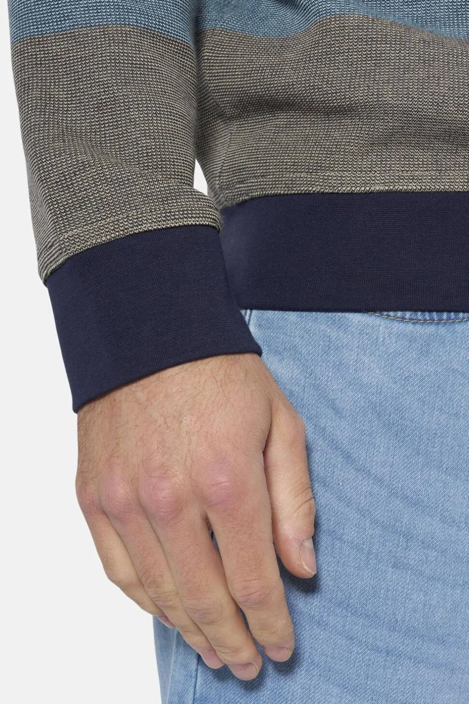 Babista regular fit gebreide gestreepte trui Plus Size - meerkleurig geel/blauw, foto 8