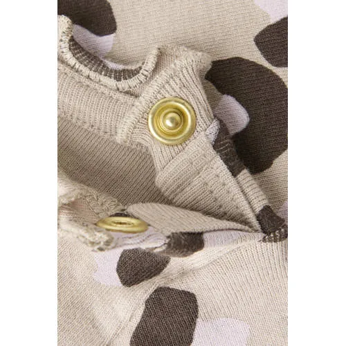 NAME IT BABY romper met panterprint - beige Meisjes Stretchkatoen Ronde hals, foto 3
