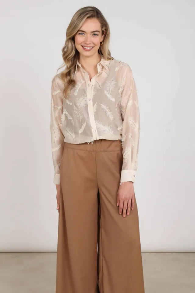 NUKUS Aysha blouse beige