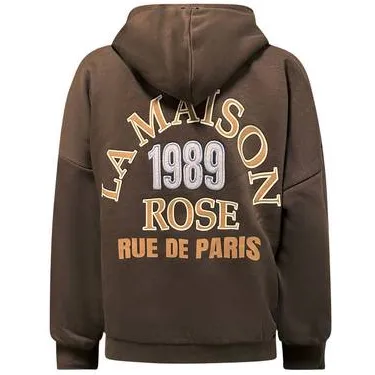 Retour Jeans oversized hoodie met tekst - bruin Sweater Tekst, foto 2