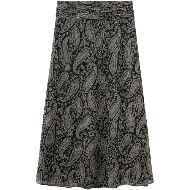 Mango maxi rok met paisleyprint zwart, foto 2