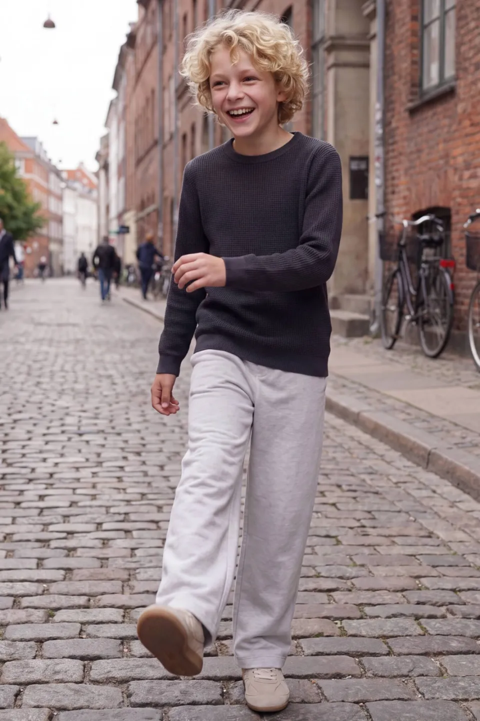 Jack & Jones JUNIOR katoenen gebreide trui - donkerblauw, foto 3