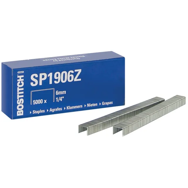 Bostitch Nieten bostitch sp1906z staal 6mm rechte rug 5000 Stuks
