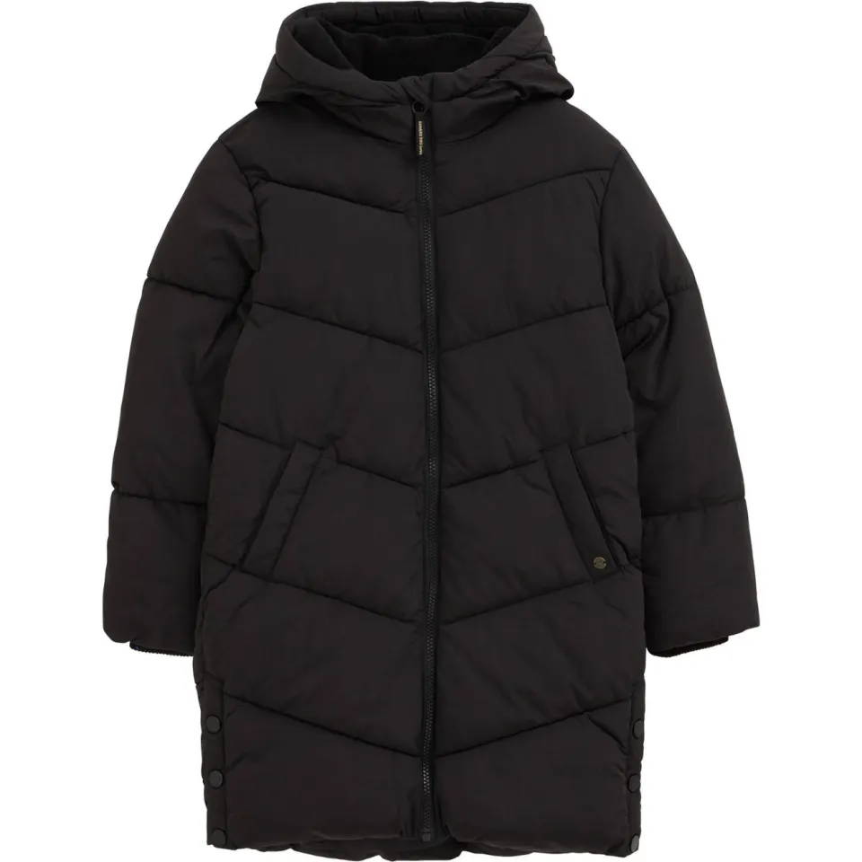 WE Fashion gewatteerde winterjas zwart, foto 2