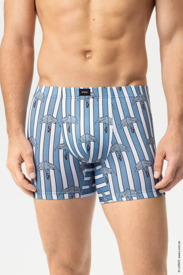 Mey x Loriot long shorty Central Lake blauw