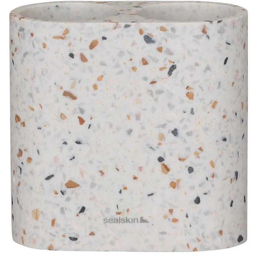 Sealskin Blend tandenborstelhouder dubbel vrijstaand Terrazzo, foto 5