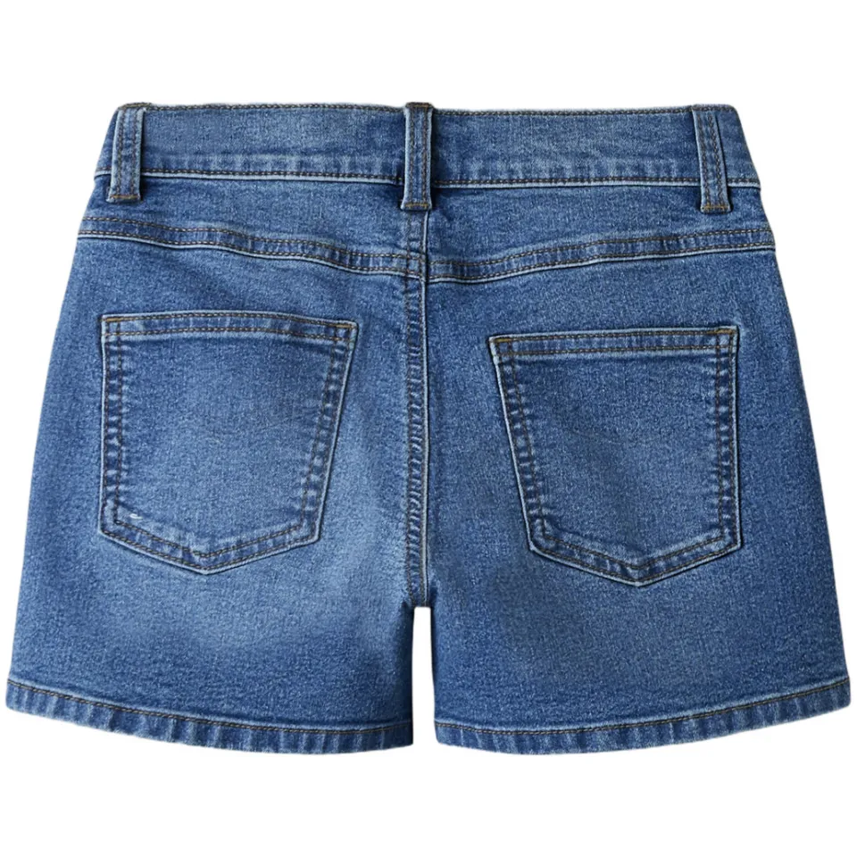 NAME IT KIDS wide leg denim short middenblauw, foto 3
