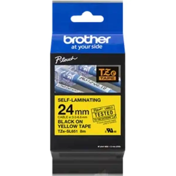 Brother TZe-SL651 Tape Zwart op geel