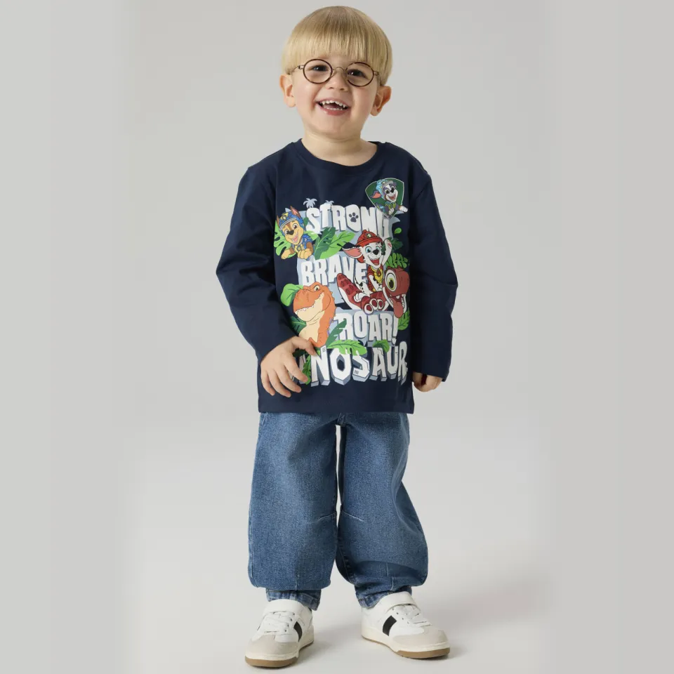 NAME IT MINI longsleeve met print donkerblauw, foto 5