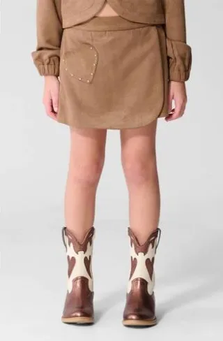Shoeby suèdelook korte skort bruin, foto 6