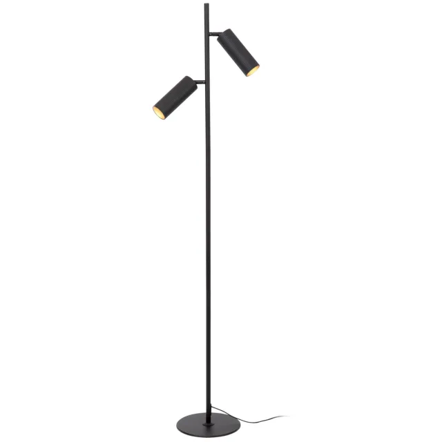 Lucide CLUBS - Vloerlamp - 2xGU10 - Zwart