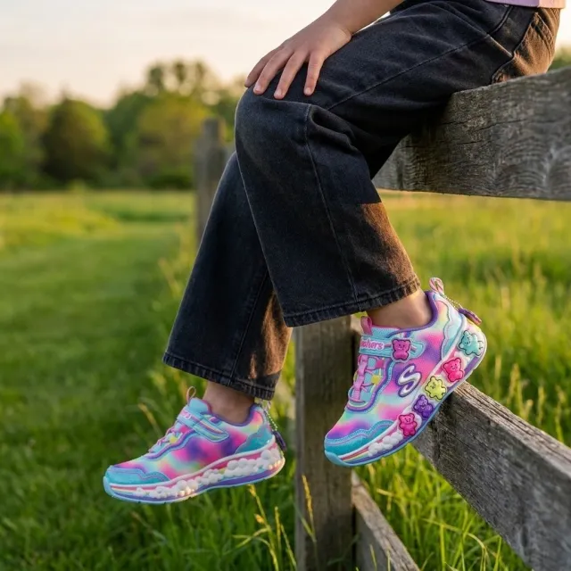 Skechers Gummy Friends peuterschoen meerkleurig blauw, foto 5
