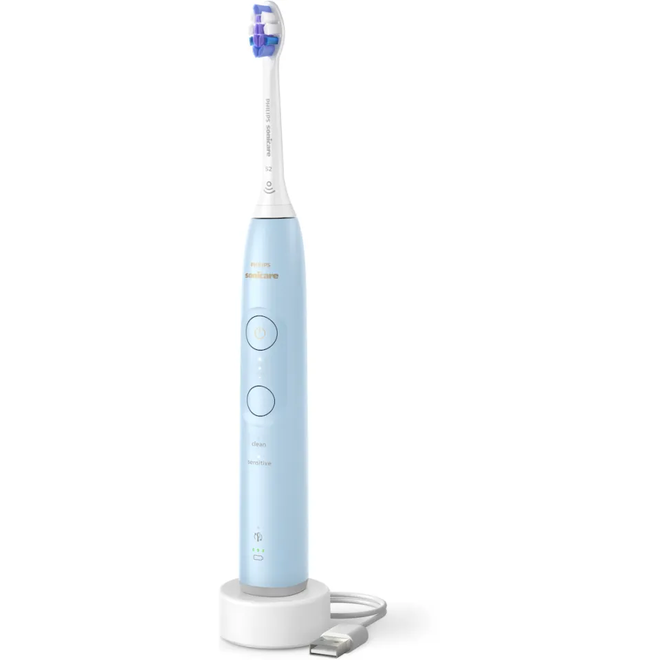 Philips Sonicare 6100 HX7406/02 oplaadbare tandenborstel lichtblauw blauw, foto 2