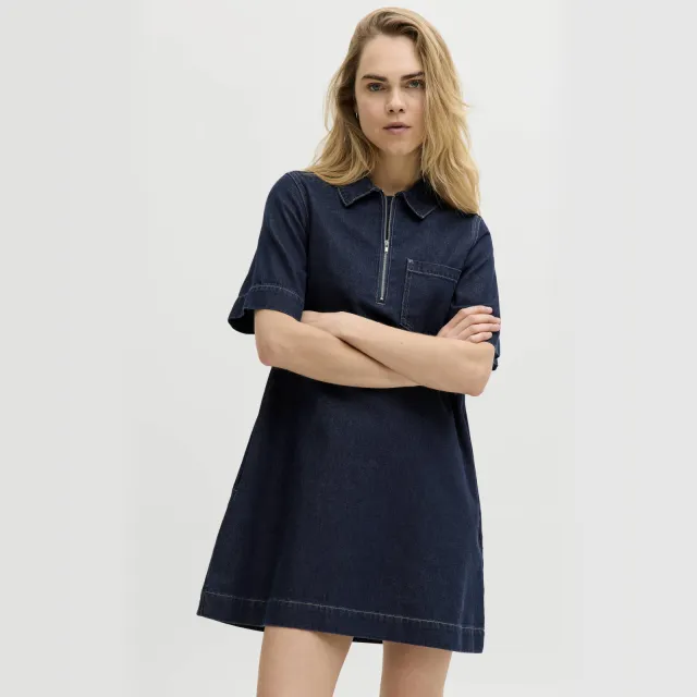 JJXX Amara Klara denimjurk donkerblauw