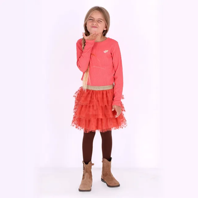 B.Nosy Dora jurk koraalroze oranje Koraalroze/oranje
