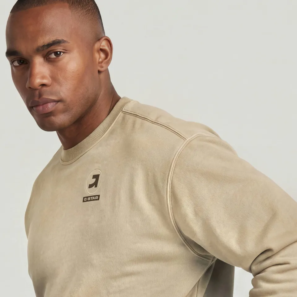G-Star Raw G-STAR relaxed fit sweater met backprint - beige, foto 5