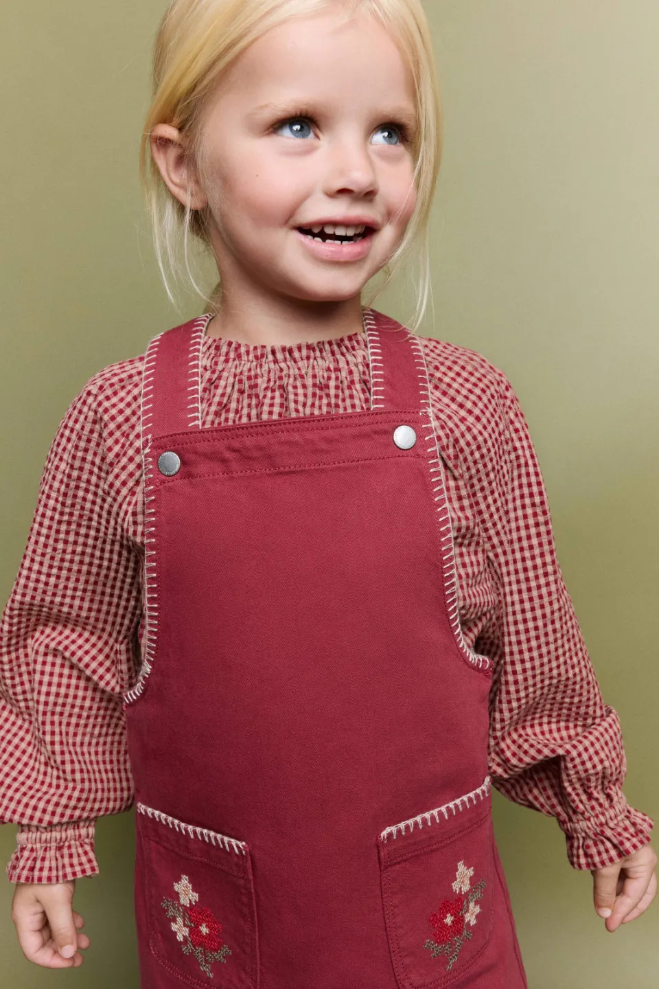Mango Kids overgooier met borduursels rood, foto 4