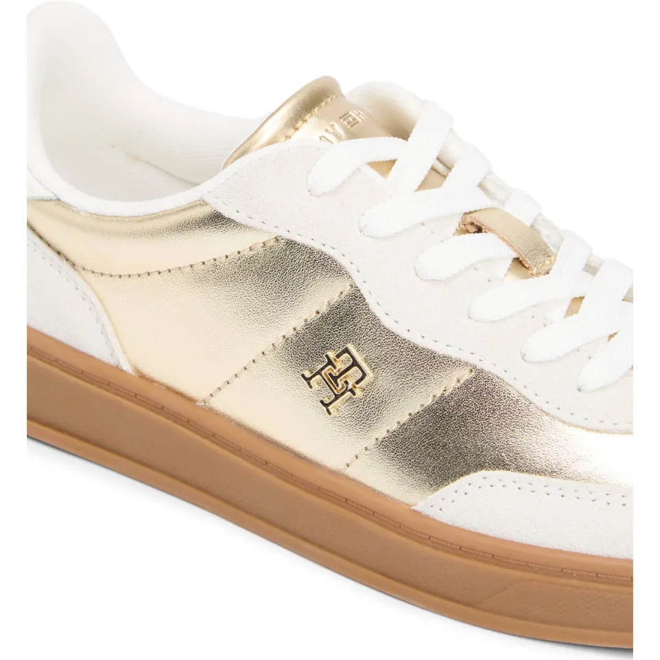 Tommy Hilfiger leren sneakers goud, foto 5