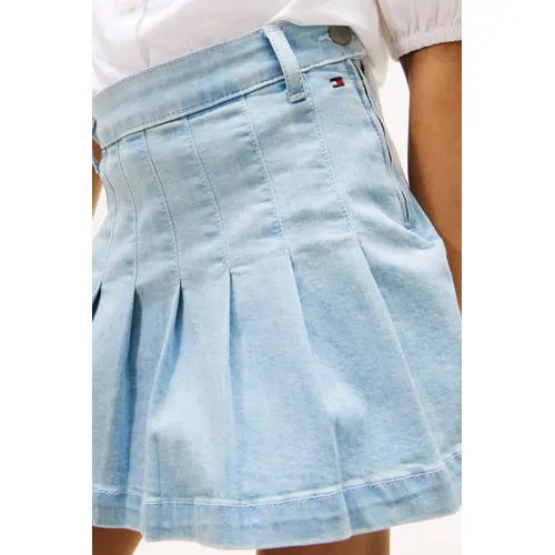 Tommy Hilfiger denim korte rok lichtblauw, foto 6